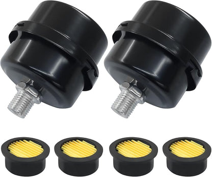 2 Pcs Air Compressor Silencer, 1/4 Inch Thread Intake Filter Muffler, 12.5 mm by Kemcatui