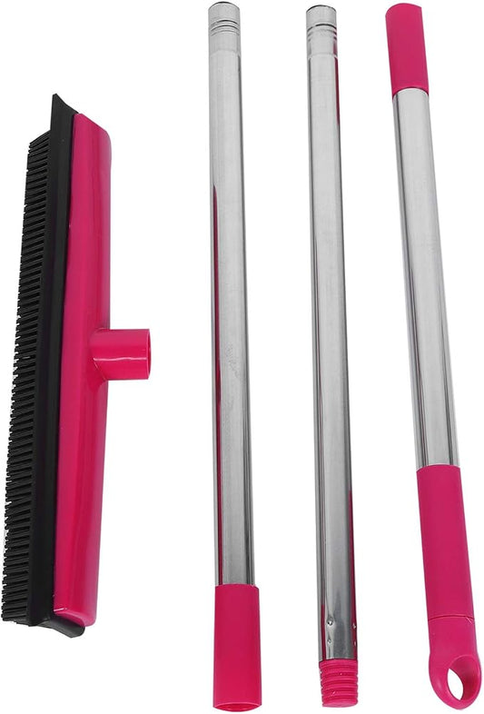 Multifunctional Broom, Telescopic Carpet Rake Rubber Pp 12.6in Brush Easy Wash by KELFEEAO