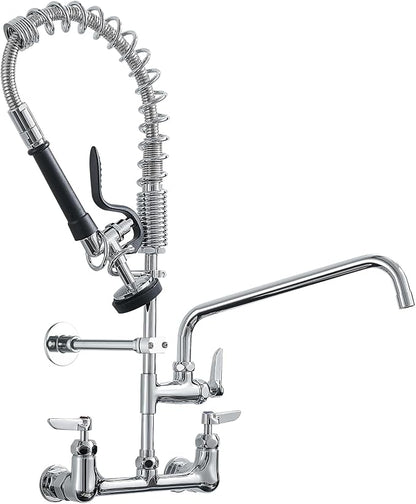 Fapully Commercial Kitchen Faucet, Wall Mount Kitchen Sink Faucet by Fapully