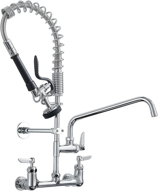 Fapully Commercial Kitchen Faucet, Wall Mount Kitchen Sink Faucet by Fapully