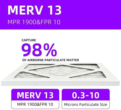 10x10x1 MERV 13 Pleated Air Filter MPR 1500-1900 & FPR 10, Furnace Air Filters - Image 3