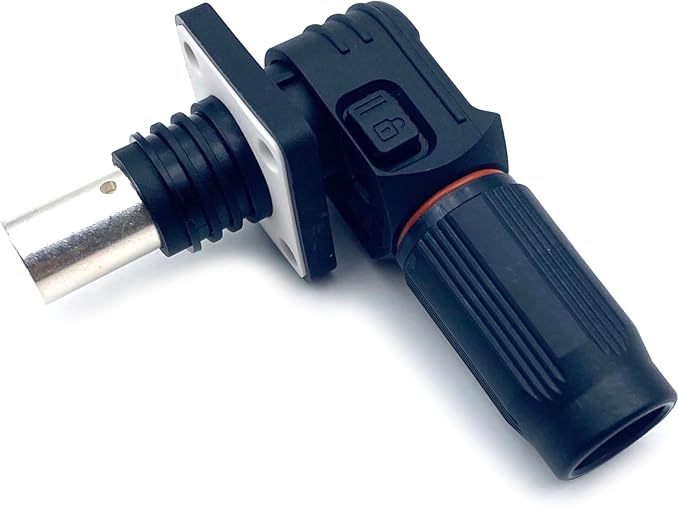 1 Set Battery Energy Storage Connector, 70A High Current Connectors Quick Plug Terminal Black Right Angle Plug and Socket IP67 Waterproof Power Adapter Crimping 10mm² Wiring (1000V)