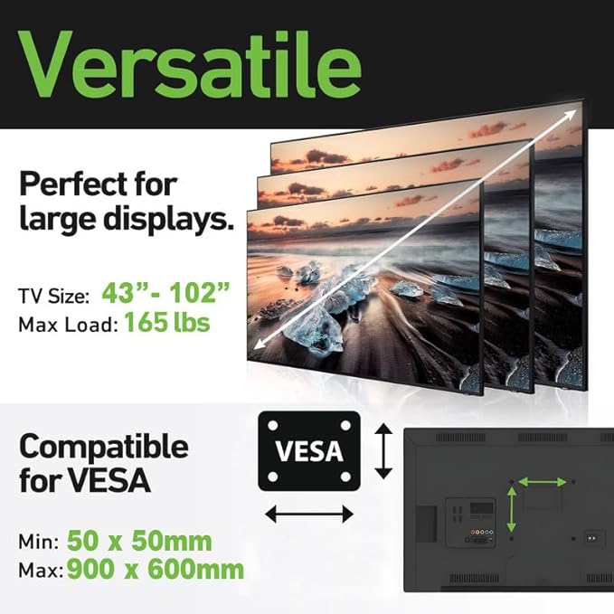 Ultra Slim Flush TV Wall Mount Bracket for VIZIO 4K Smart V4K70M 70Inch - 1.2" Low Profile, Industrial Grade 165lbs, Easy Installation
