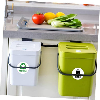 Removable Garbage Can Labels Waste Sorting Stickers Bathroom Trash Bin Combo - Image 2