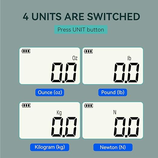GOYOJO Digital Force Gauge High-Precision Push-Pull Meter for Tension & Compression Testing Units (N, kg, lb, oz) Real-Time/Peak/First Peak Modes Ideal for Quality Control & Material Testing (10N)