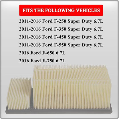 FA-1902 Engine Air Filter For Ford 2011 2012 2013 2014 2015 2016 F-250 F-350 - Image 2