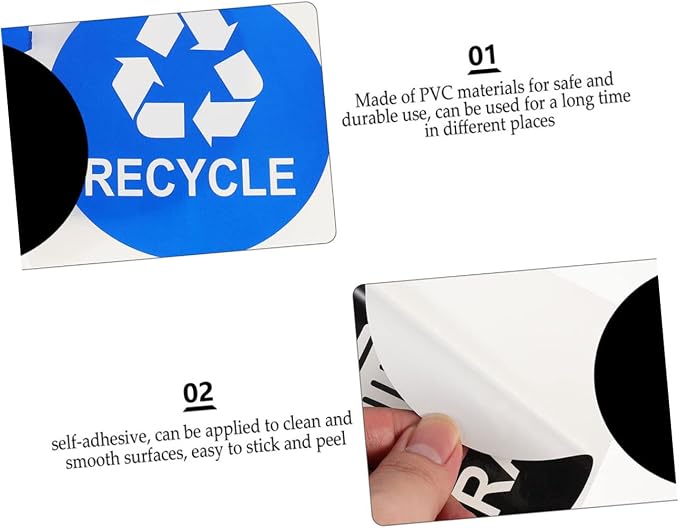8pcs Trash Can Bathroom Labels Waste Sorting Stickers Garbage Classification - Image 9