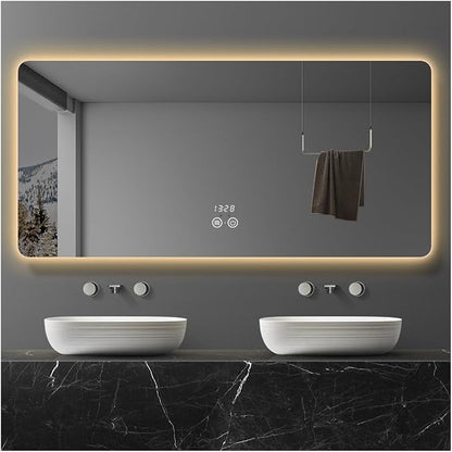 Illuminated LED Bathroom Mirror，Smart Lighted Bathroom Mirror by ZXCASDF