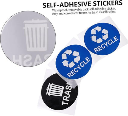 8pcs Trash Sorting Decals Self-Adhesive Waste Container Stickers - Image 9