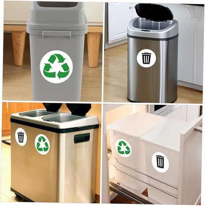 Garbage Sorting Stickers Set 6 Self-Adhesive Waste Classification Labels - Image 2