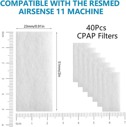 CPAP Filters 40Pcs for ResMed AirSense 11 Machine Premium Disposable - Image 3
