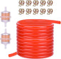 3/16 Fuel Line red 10 FT + 2Pcs Fuel Filter + 10Pcs Clamp by YS-TMPOWERSPORTS