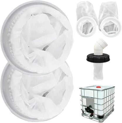 2Pcs Rain Water Filter, 8 Inch IBC Lid Filter, Nylon IBC Tote Cover, Stretchy by Unknown