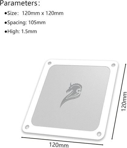 120mm PC Dust Filter Fan Filter Computer Fan Grills Dust Mesh Magnetic Frame PC - Image 4