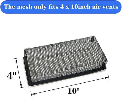 4"x10" Floor Register Trap Covers Screen Air Vent Filters - Image 4