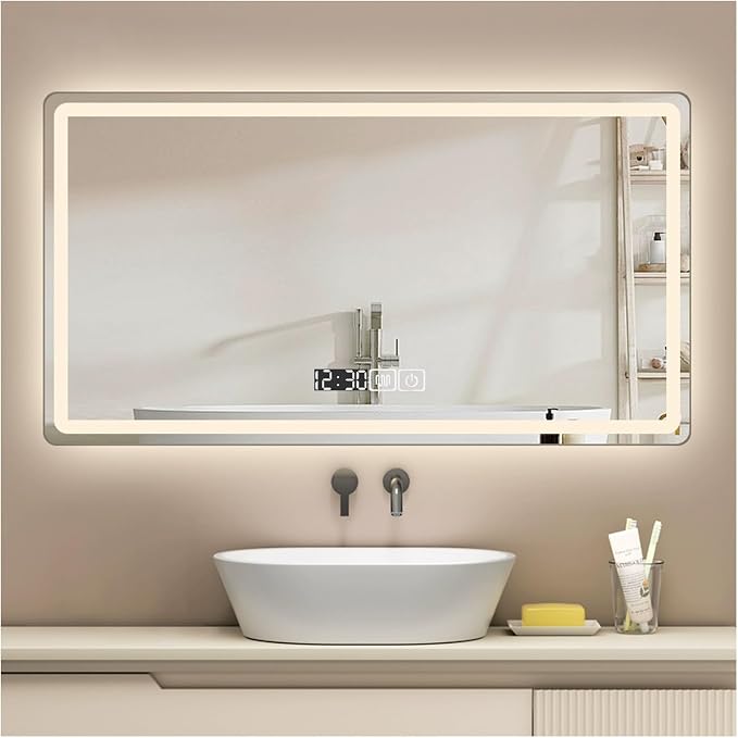 Backlit LED Illuminated Bathroom Mirror by Unknown