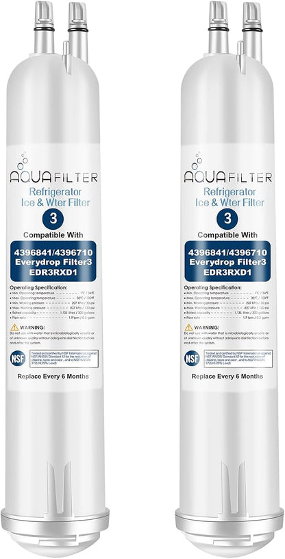 FILTER3 4396841 Refrigerator Water Filter Replacement Compatible by MMFILTER