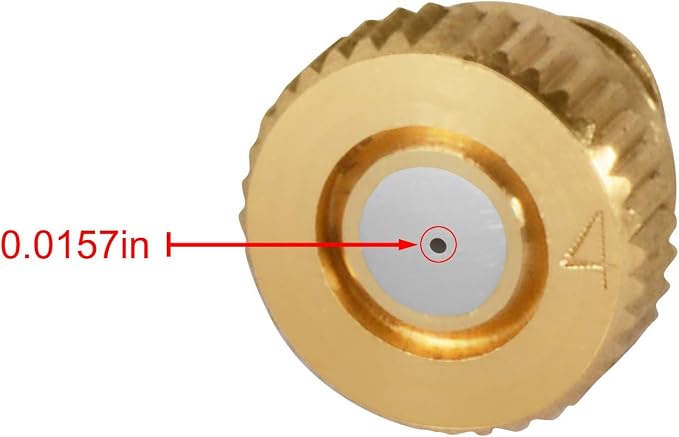 KUWAN 0.016" Orifice Thread UNC 10/24 Brass Misting Nozzles Low Pressure - Image 2