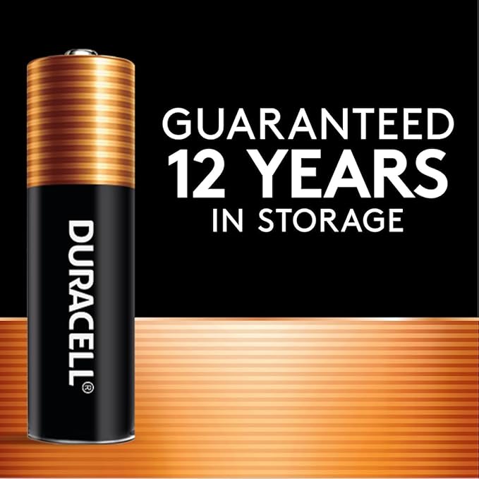 DURACELL - Coppertop AA Alkaline Batteries, Long Lasting - All Purpose Double A Batteries That are Usable for Household and Business!