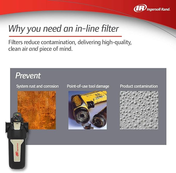 Ingersoll-Rand High Efficiency Compressed Air In-Line Filter FA75IH, 3/4" Inlet - Image 6