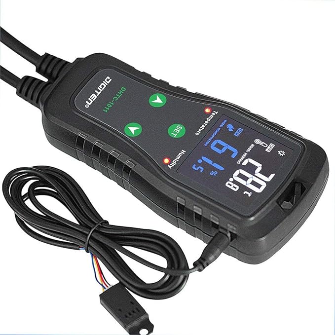 DIGITEN DHTC1011 Humidity and Temperature Controller Plug-in Thermostat Humidistat Outlet Humidity Controller Greenhouse Thermostat Cooling Heating Humidifier Dehumidifier