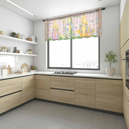 Happy Easter Sheer Valances for Windows 42"x18", Light Filtering Kitchen - Image 6
