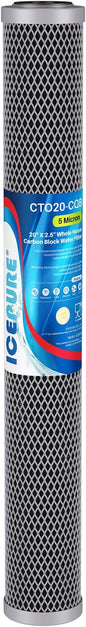 ICEPURE 20" x 2.5" Whole House Water Filter Upgraded Coconut Shell Activated by ICEPURE