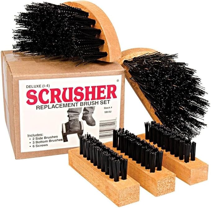 Scrusher Deluxe Boot Cleaner Replacement Brush Set by Scrusher