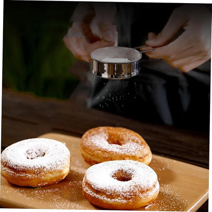 Healifty 2Pcs Stainless Steel Powder Sugar Sifter Baking Flour Sieve - Image 3