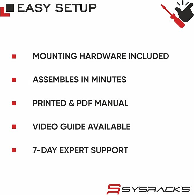 Sysracks 27U Wall Mount Server Rack Cabinet, 19” Locking Network Rack, 24” Deep - Image 7