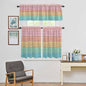 Kitchen Window Curtains Valance and Tier Set, Farm Colorful Wooden Plank Rod by Unknown