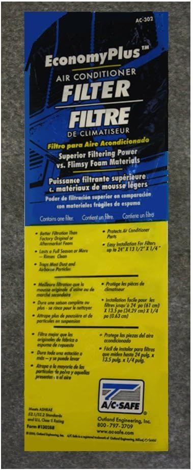 AC Safe EconomyPlus 15 in. W x 24 in. H x 1/4 in. D Polyester Air Conditioner - Image 2