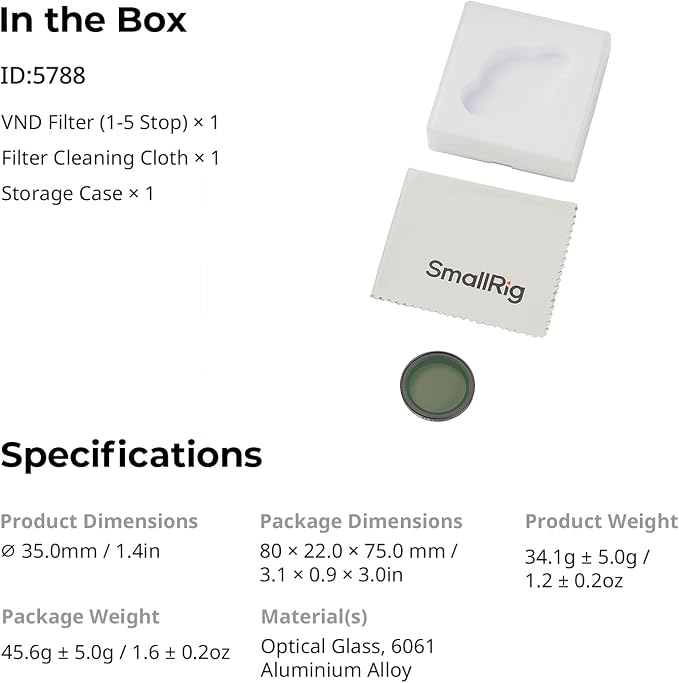 SmallRig Nano VND 1-5 Stop Filter - Image 8
