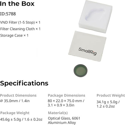 SmallRig Nano VND 1-5 Stop Filter - Image 8