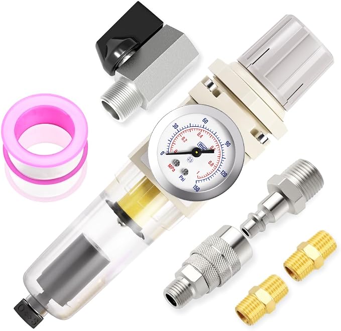 MEANLIN Air Compressor Moisture Filter, Automatic Drain Air Line Filter by MEANLINMEASURE