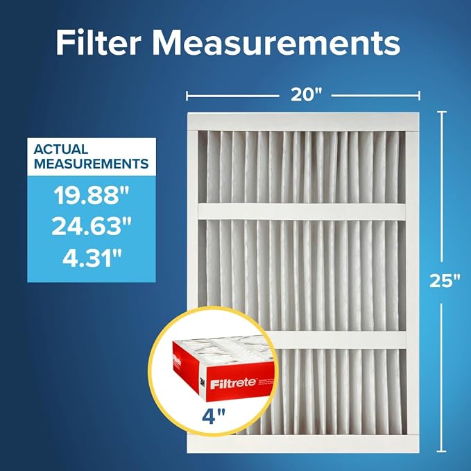 Filtrete 20x25x4 AC Furnace Air Filter, MPR 1000, MERV 11, Fits Honeywell & - Image 2