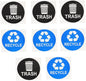 TEHAUX 8pcs Garbage Bin Sticker Waste Sorting Recycling Labels PVC Trash Can by TEHAUX