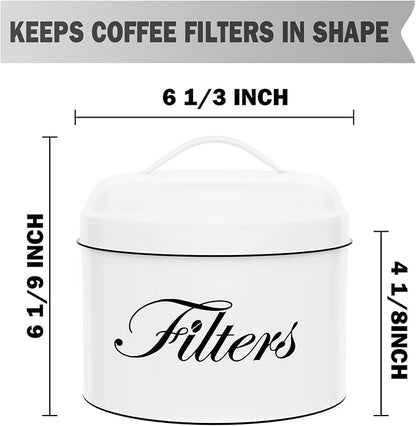 Coffee Filter Holder, Round CoffeeFilter Container - Image 3
