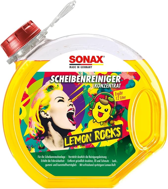 SONAX Screen Cleaner Ready to Use Lemon Rocks Removes Insects, Silicone and by SONAX