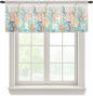 Summer Beach Sheer Valance Curtains, Ocean Colorful Coral Shell Seaweed by Houseown