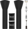 2 Pack Skizem Outdoor Patio Heater Covers with Zipper,Upgraded 420D Oxford Fabric with PU Coating Material,100% Waterproof Windproof Anti-UV Snow-Poof,36 Months of Use 89'' H x 33" D x 19" B
