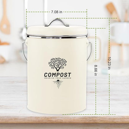 Kitchen Countertop Compost Bin, Odor Resistant Indoor Compost Bin - Image 2