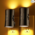 Sujeet LED Night Lights Plug into Wall, Bright Night Light, Dusk to Dawn Sensor, Amber Night Light, 0-100LM Adjustable Brightness, Dimmable Nightlights for Hallway, Bathroom Bedroom Kitchen, 2 Pack
