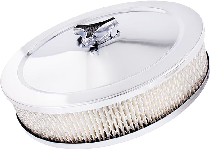 United Pacific S1107 Chrome 10" Air Cleaner Assembly, Low Profile, Die-Cast - Image 3