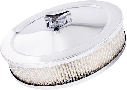 United Pacific S1107 Chrome 10" Air Cleaner Assembly, Low Profile, Die-Cast - Image 3