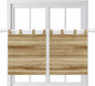 Light Brown Wood Grain Kitchen Curtains 36 Inch Length, Small Window Curtains by Unknown