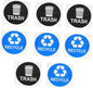 8pcs Trash Can Stickers for Easy Waste Sorting Self-Adhesive Rubbish Bin Labels by Unknown