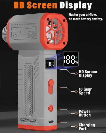 Compressed Air Duster, 130K RPM Powerful Cordless Mini Blower - Image 2