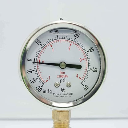 4" Oil Filled Vacuum Pressure Gauge - Image 4