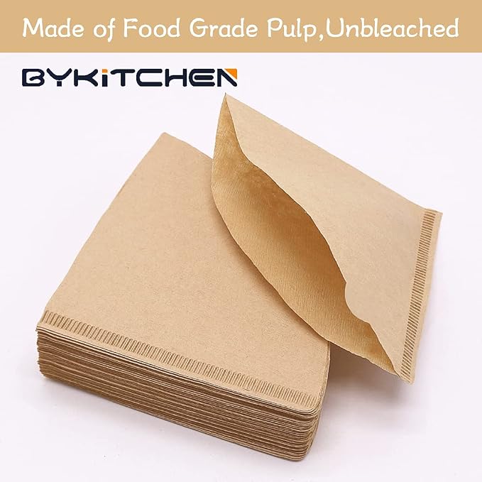 BYKITCHEN Small Coffee Filters, Size 01, Disposable Cone Coffee Filters Paper - Image 3
